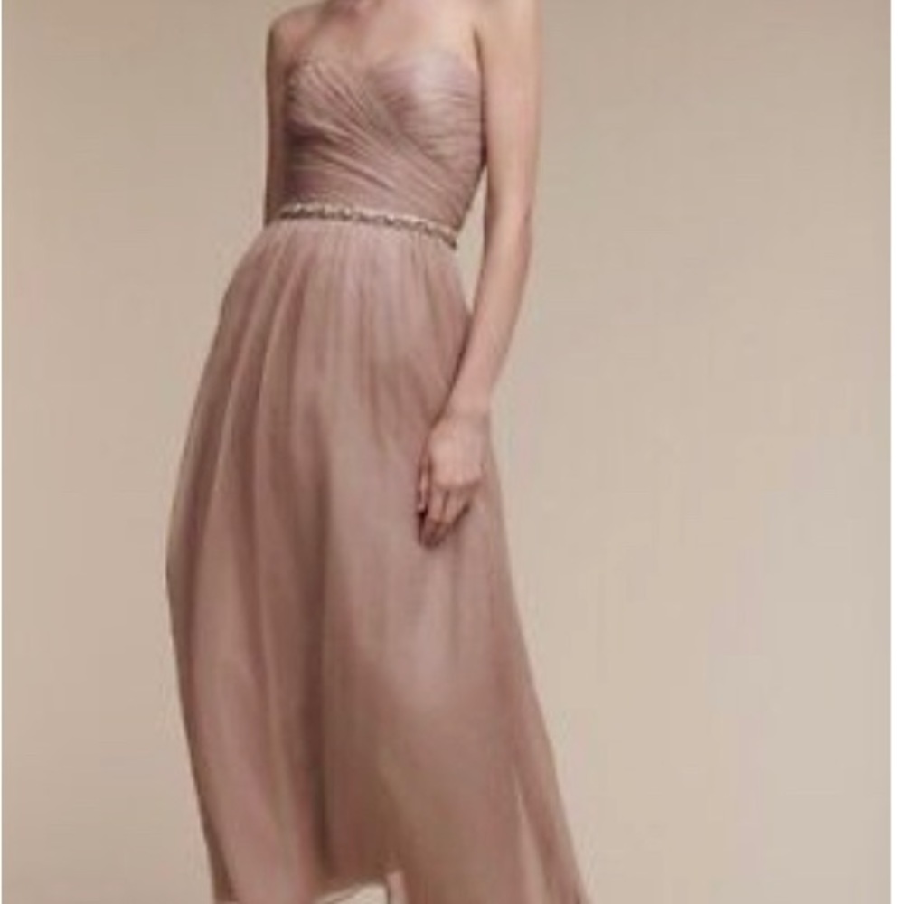 BHLDN Bridesmaids Dress Dusty Rose - Monique Lhuillier designer